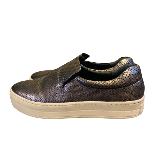 J/Slides NYC Harry Snake-Embossed Leather Slip-ON - Picture 4 of 10